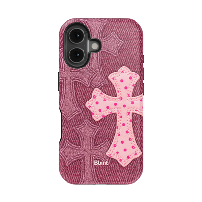 Pink Dottie Cross iPhone Case