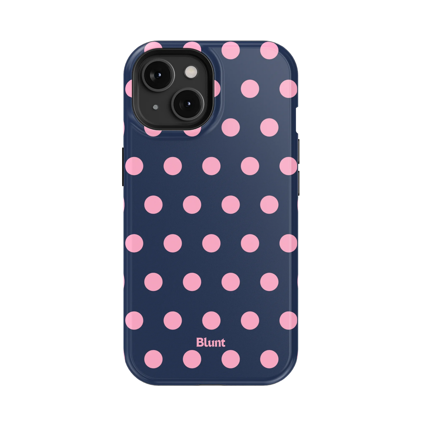 Navy Polka iPhone Case