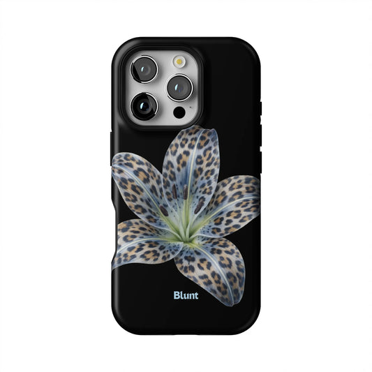 Blue-Leopard-Bloom-iphone-case-iPhone 16 Pro-1