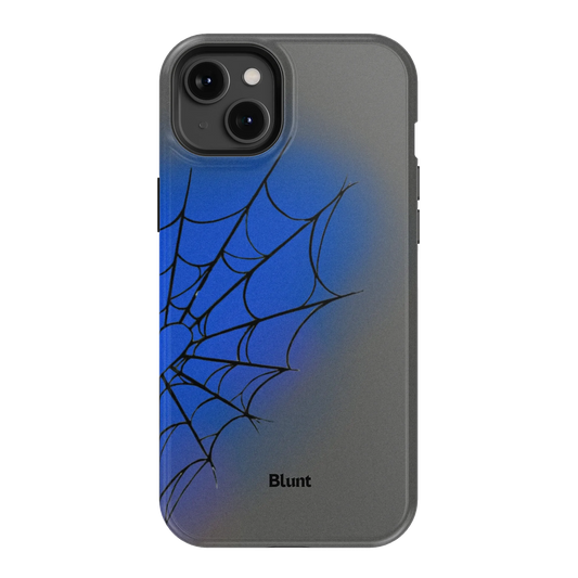 Grey Blue Web iPhone Case