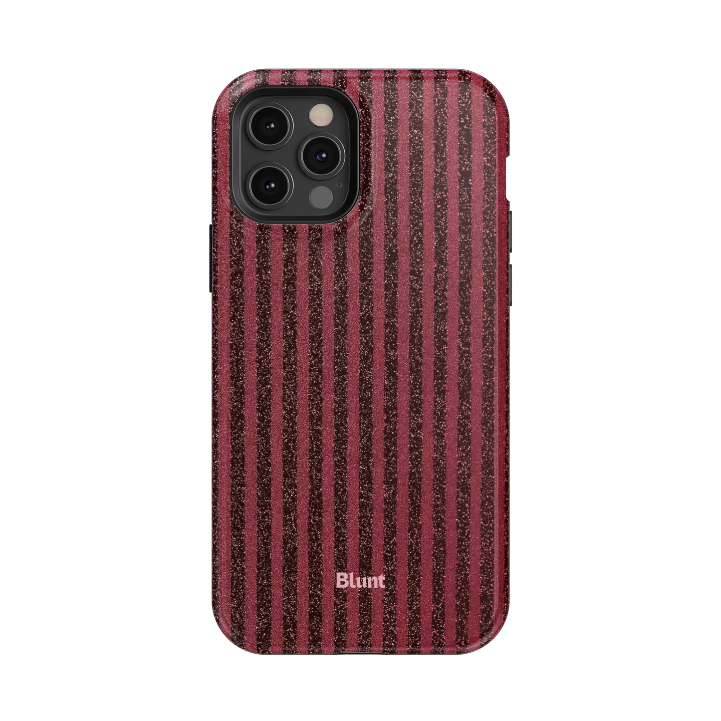 Red Sparkle Stripe iPhone Case