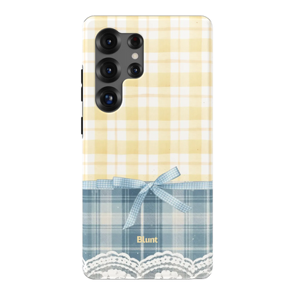 Blue-Lemonplaid-samsung-case-S25 Ultra-1