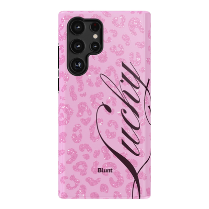 Pink Cheetah Lucky Samsung Case