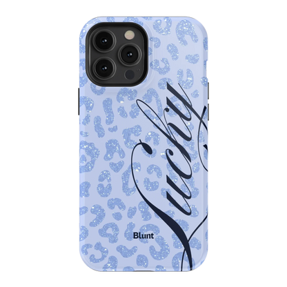 Blue Cheetah Lucky iPhone Case