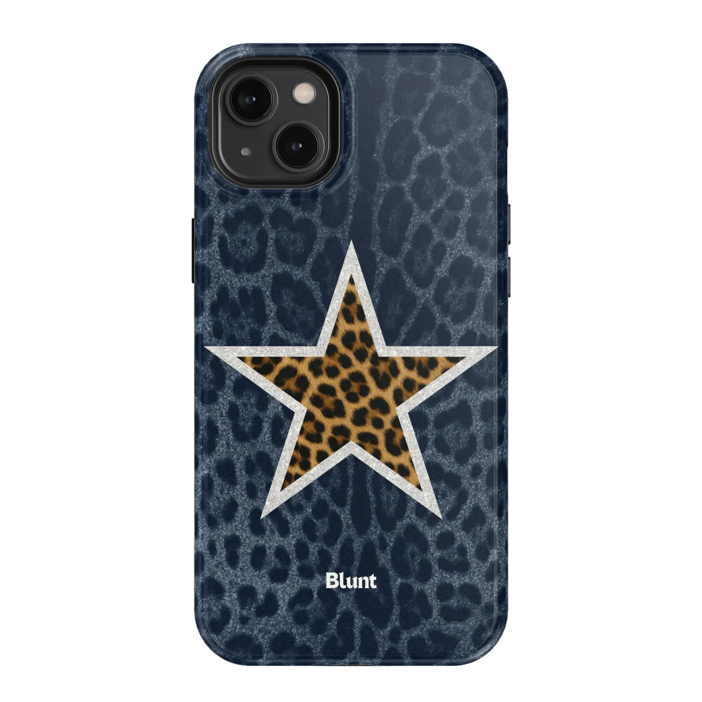Denim Cheetah Star iPhone Case