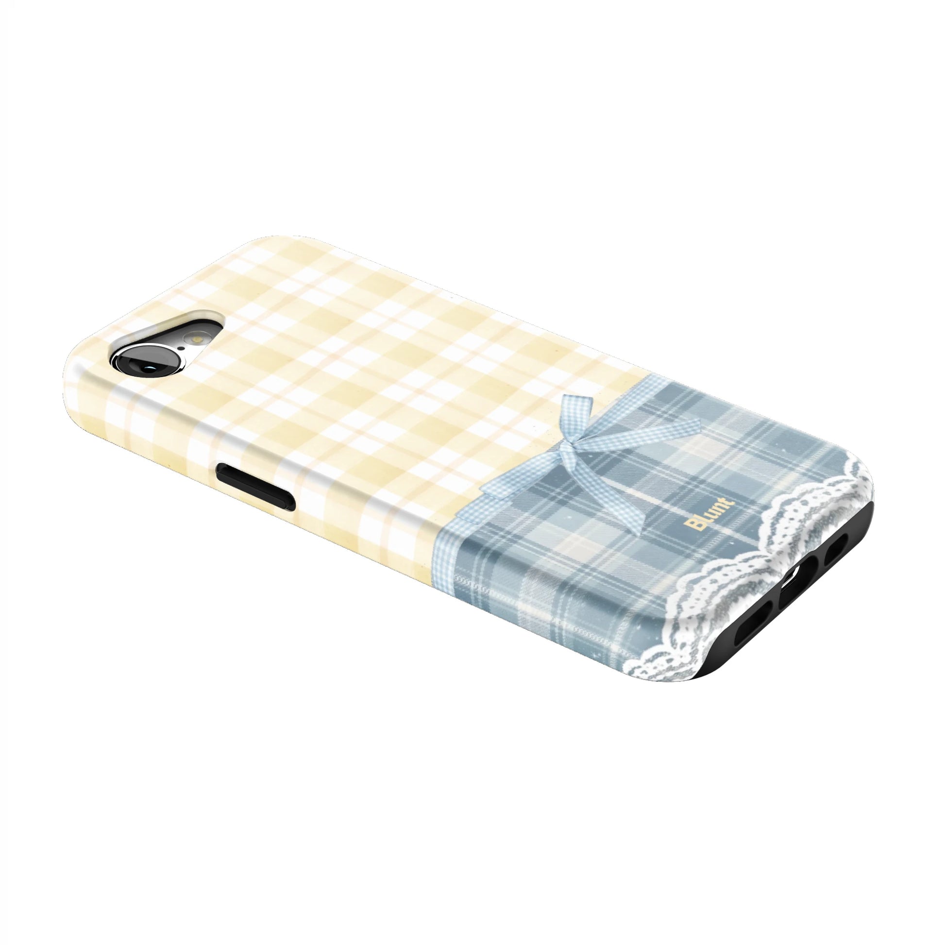 Blue-Lemonplaid-iphone-case-iPhone 16 E-2