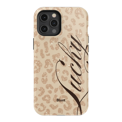 Cream Cheetah Lucky iPhone Case