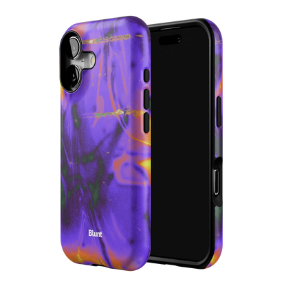 Violet Static iPhone Case