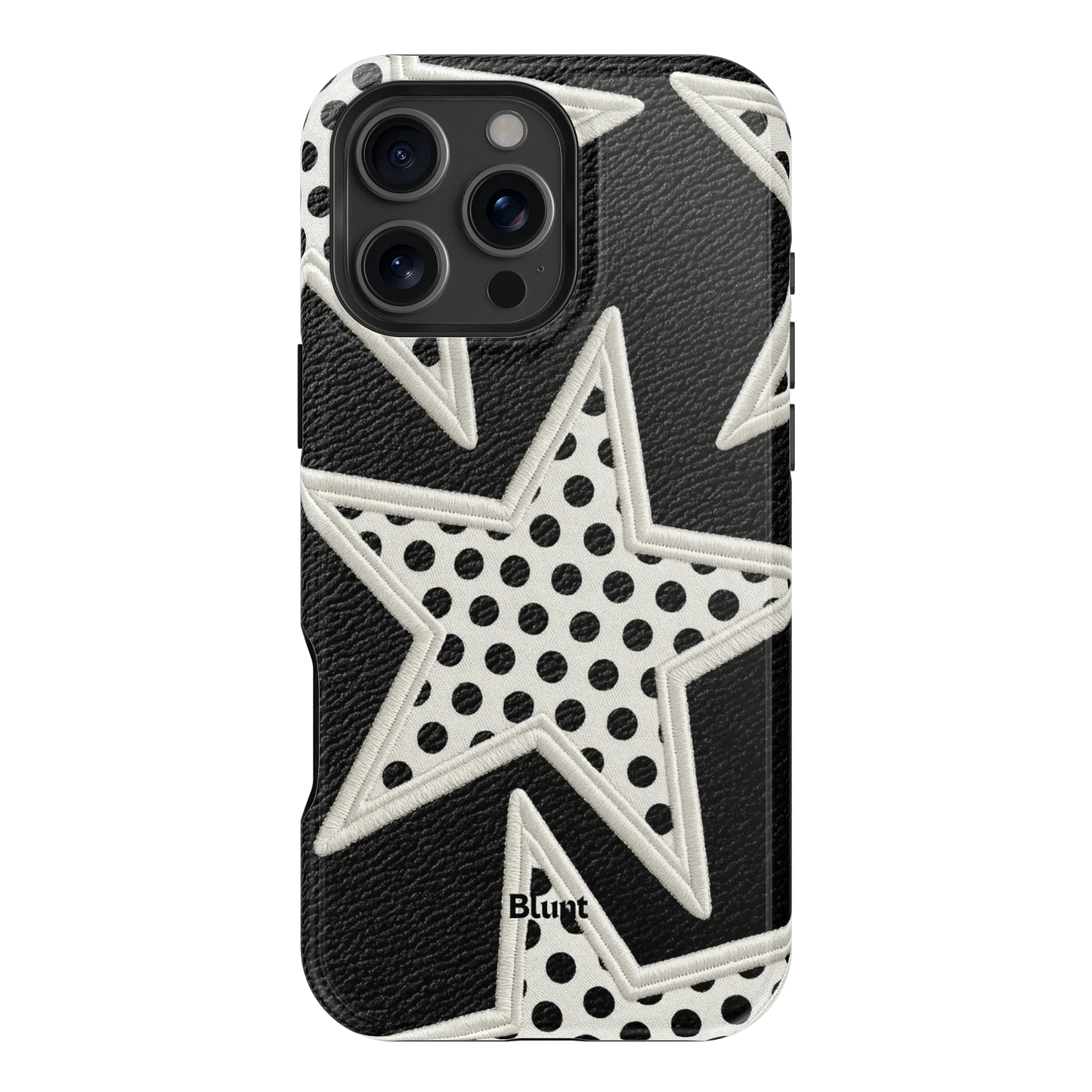 Noir Polka Star iPhone Case