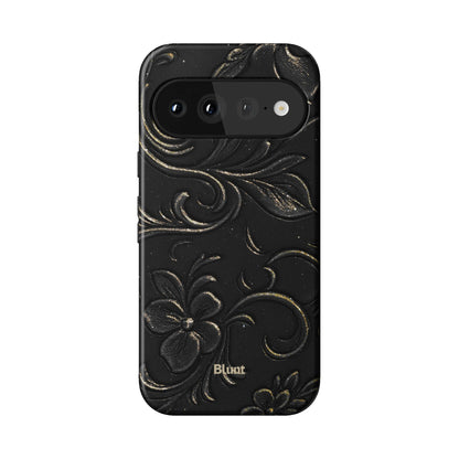 Black Tooled Leather Pixel Case - Blunt Cases