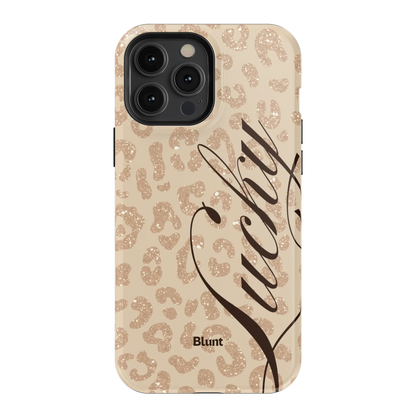 Cream Cheetah Lucky iPhone Case