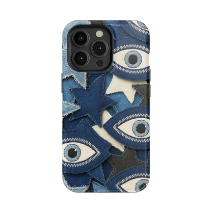 Evil Eye Denim iPhone Case