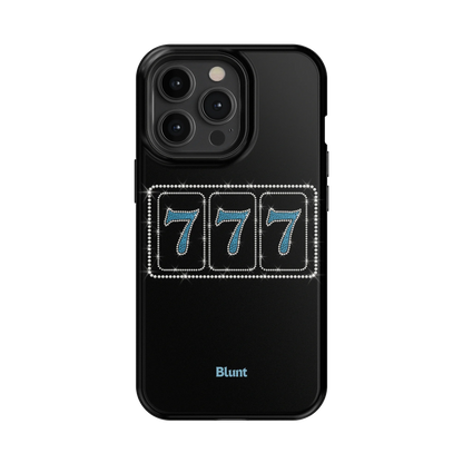 Blue Lucky 777 iPhone Case