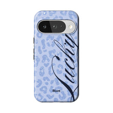 Blue Cheetah Lucky Pixel Case