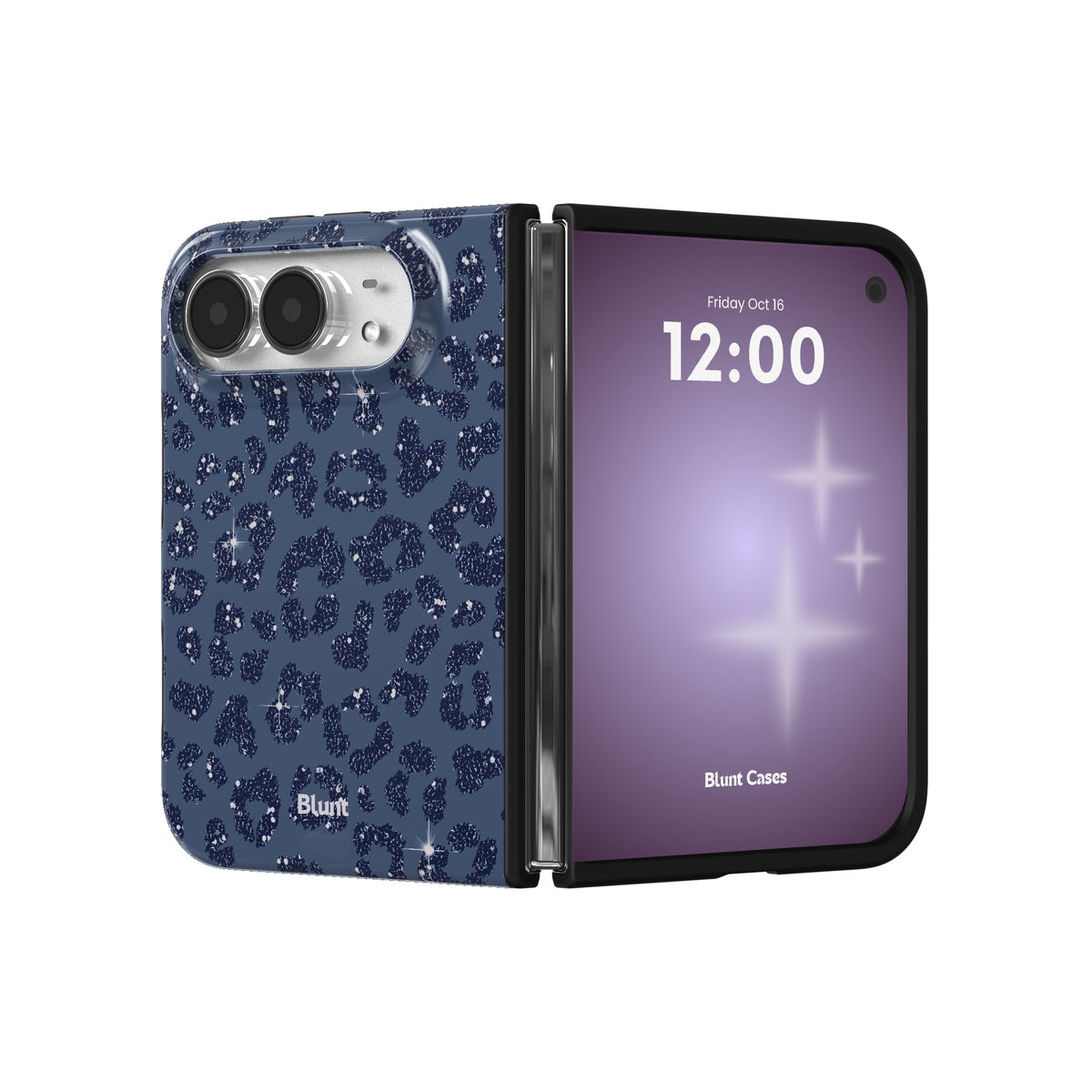 blue-cheetah-print-iphone-case iPhone 18 Duo case, view 3
