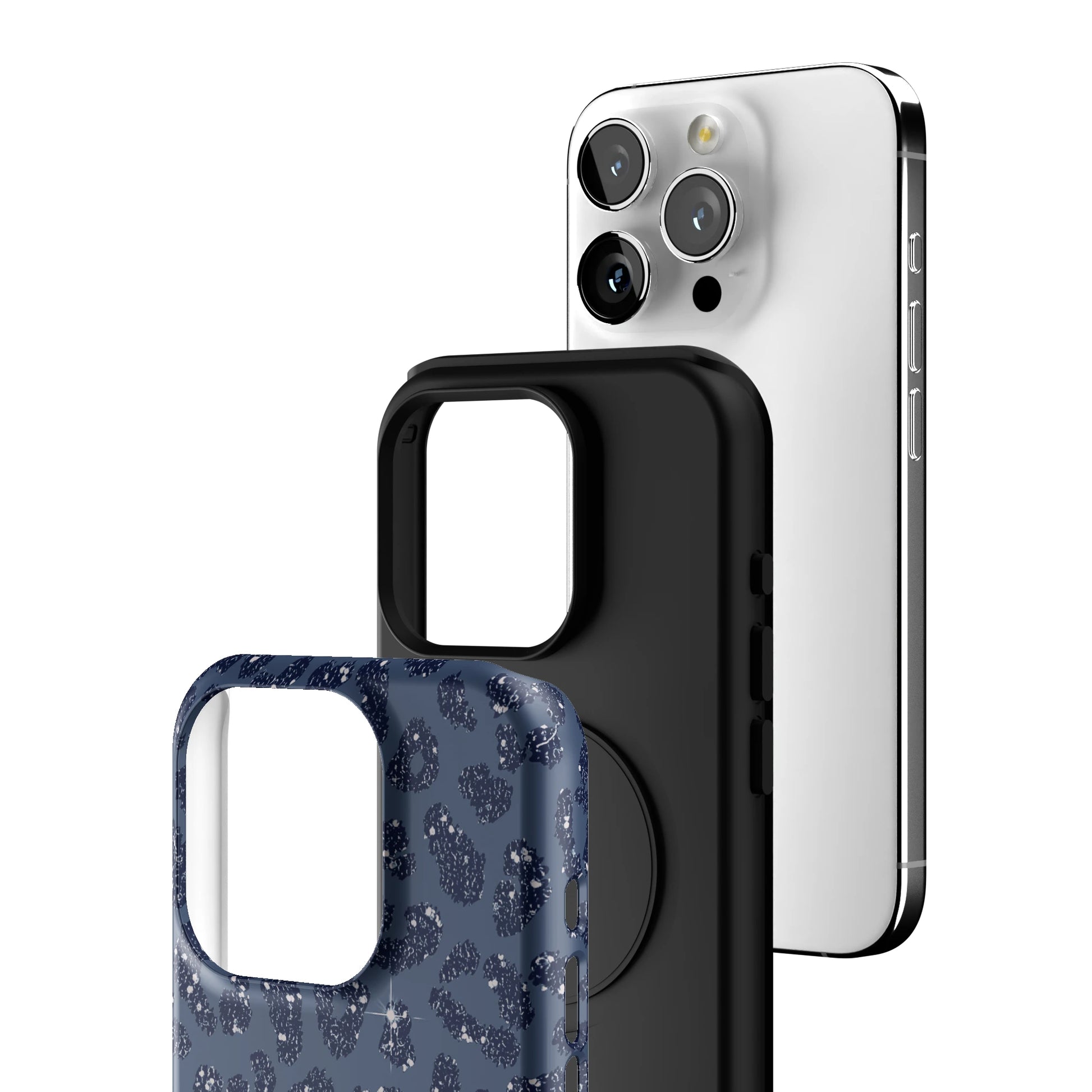 Blue Cheetah Print iPhone Case gallery - Iphone_15_Pro_3