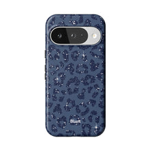 Blue Cheetah Print Pixel Case