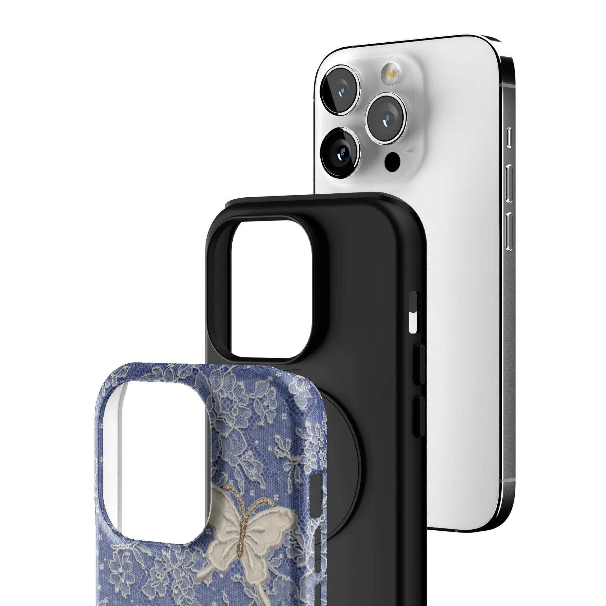 Blue Lace Butterfly iPhone Case gallery - Iphone_14_Pro_3