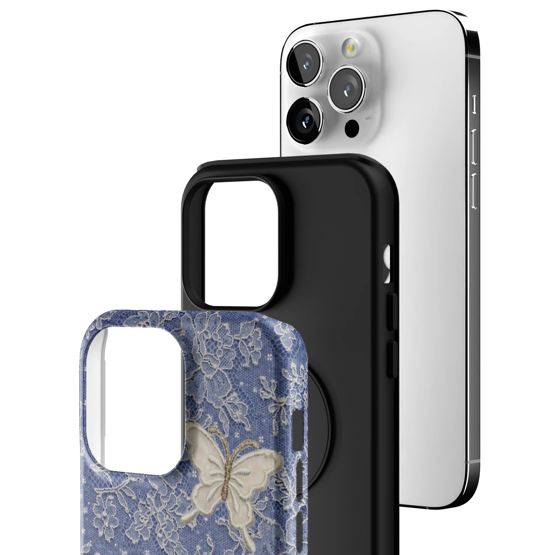 Blue Lace Butterfly iPhone Case gallery - Iphone_14_Pro_Max_3