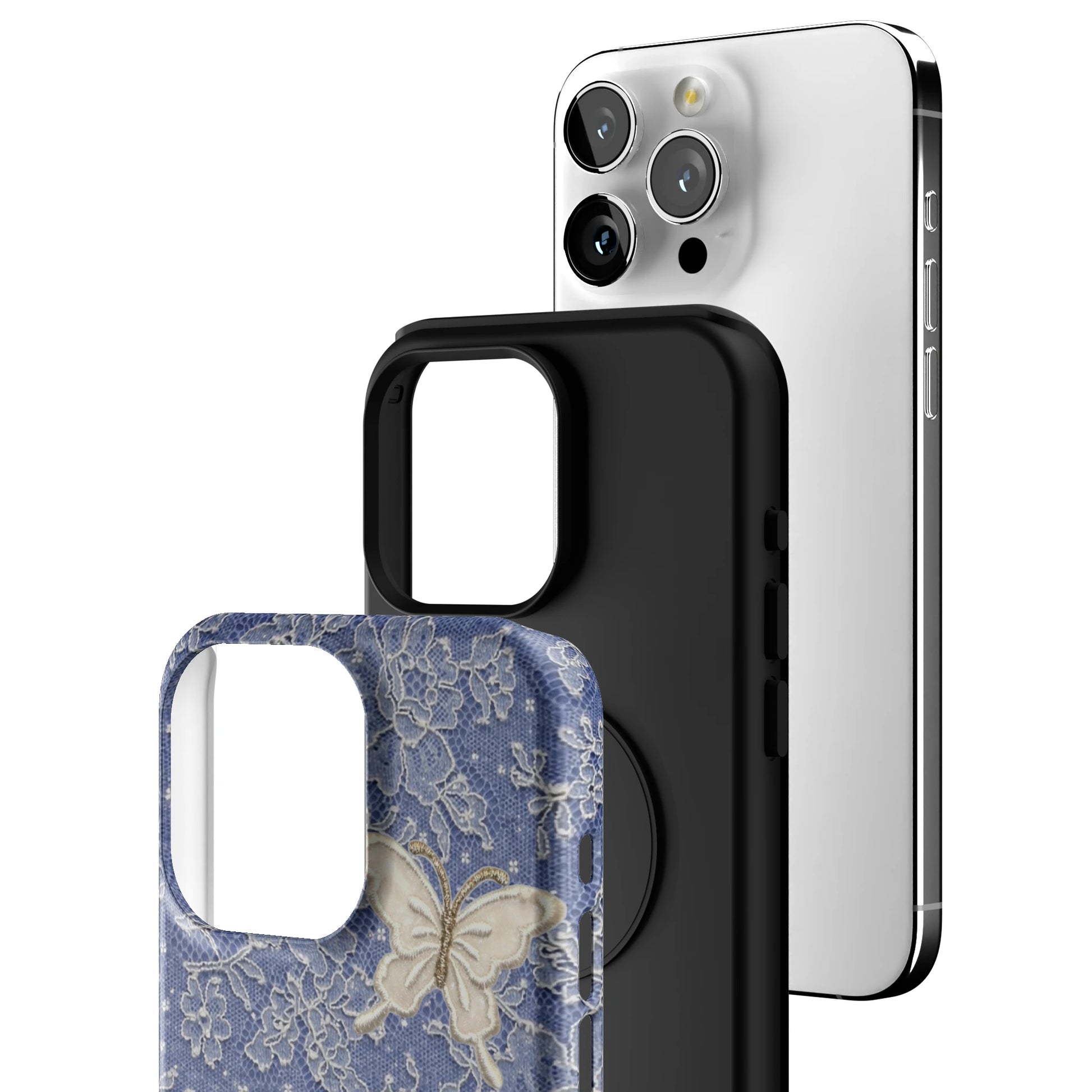 Blue Lace Butterfly iPhone Case gallery - Iphone_15_Pro_Max_3