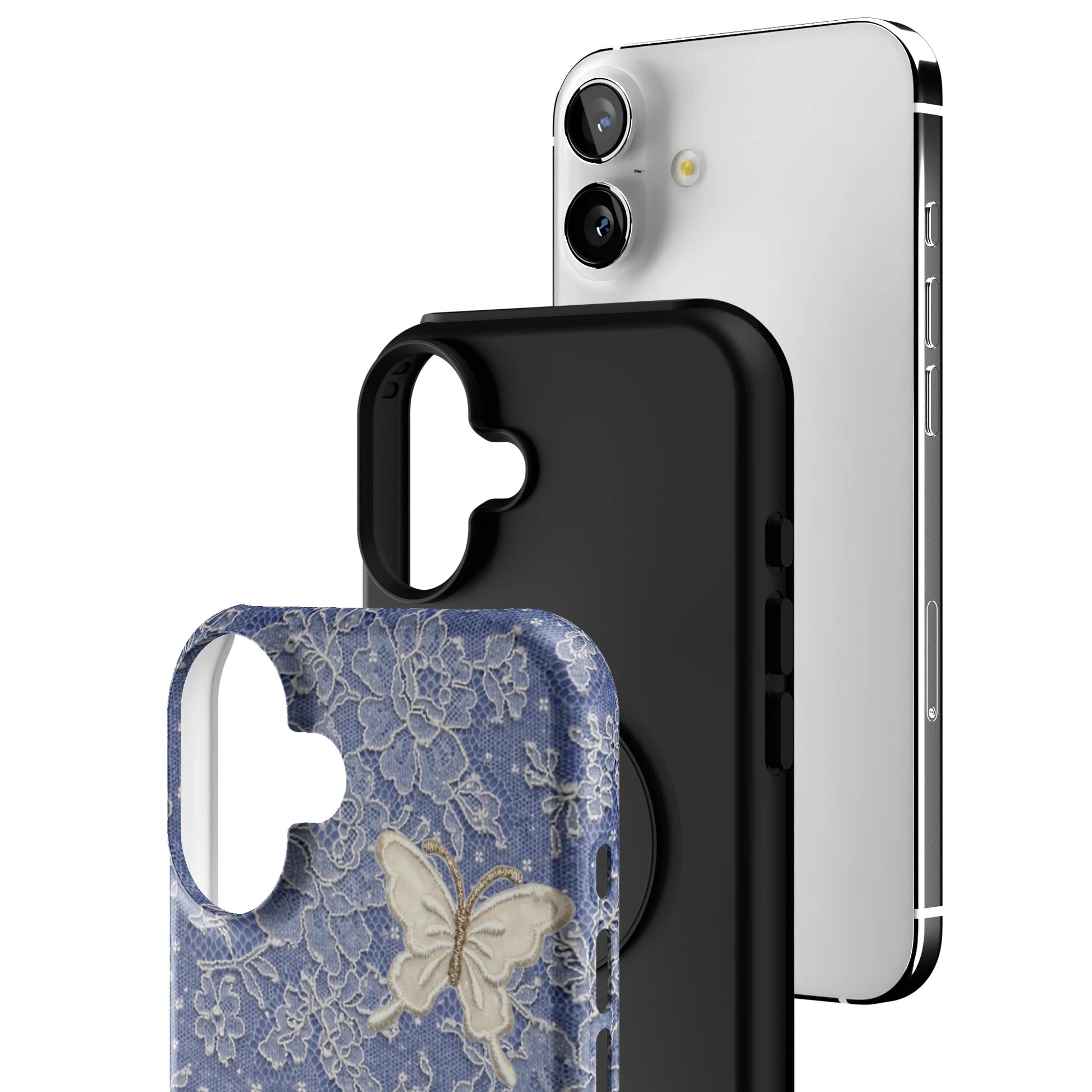 Blue Lace Butterfly iPhone Case gallery - Iphone_16_Mini_Air_Plus_3