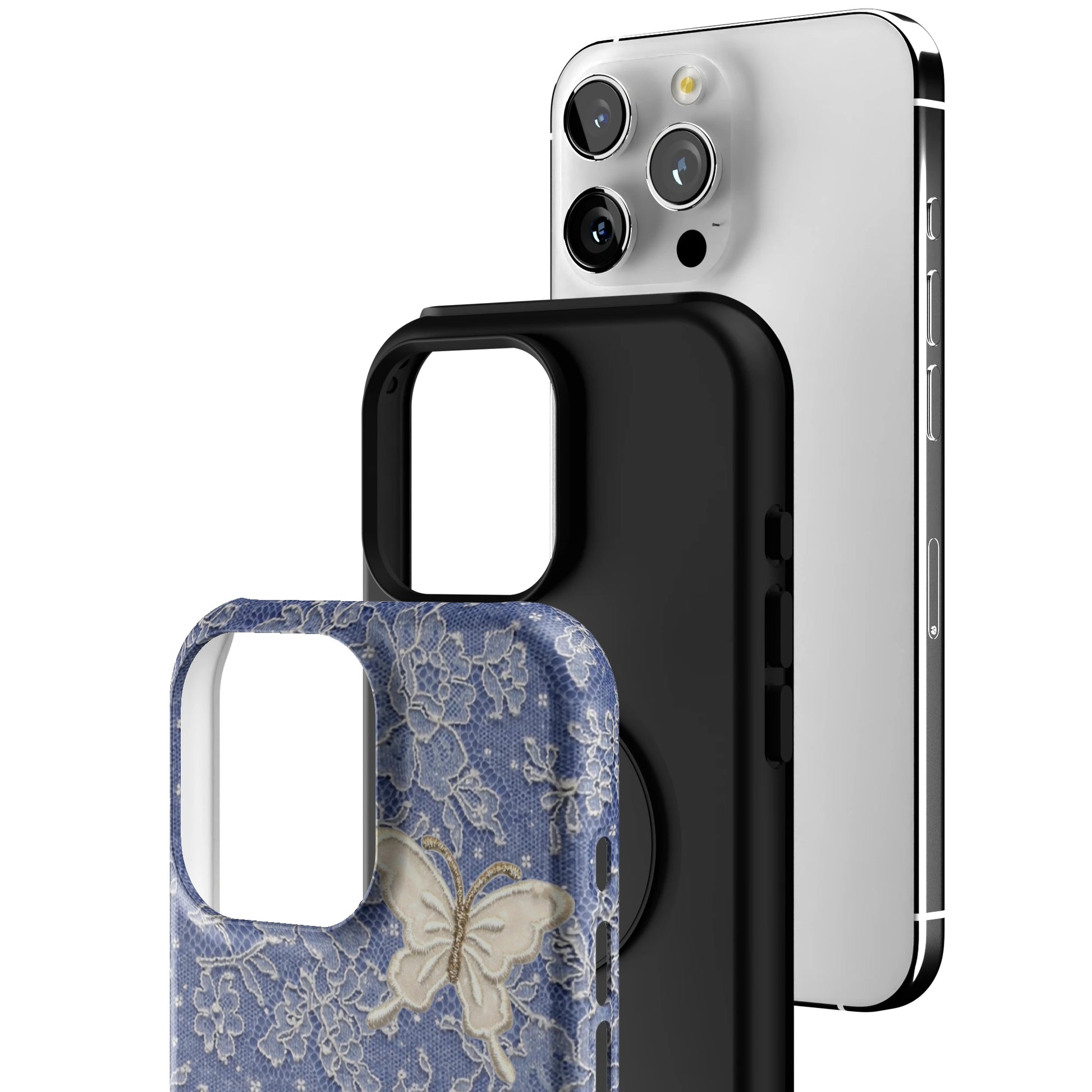 Blue Lace Butterfly iPhone Case gallery - Iphone_16_Pro_Max_3
