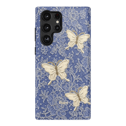Blue Lace Butterfly Samsung Case - Blunt Cases