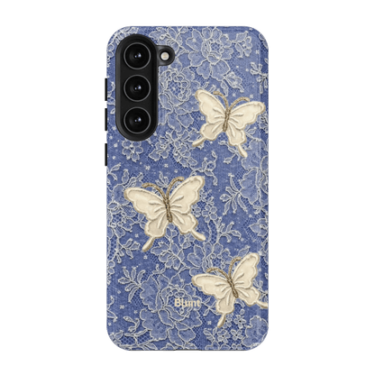 Blue Lace Butterfly Samsung Case - Blunt Cases
