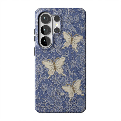 Blue Lace Butterfly Samsung Case - Blunt Cases