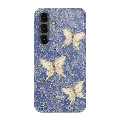 Blue Lace Butterfly Samsung Case - Blunt Cases