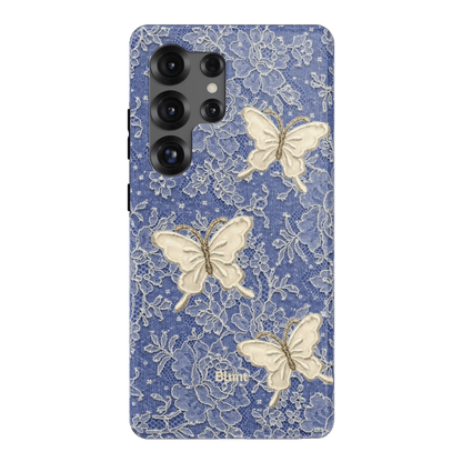 Blue Lace Butterfly Samsung Case - Blunt Cases
