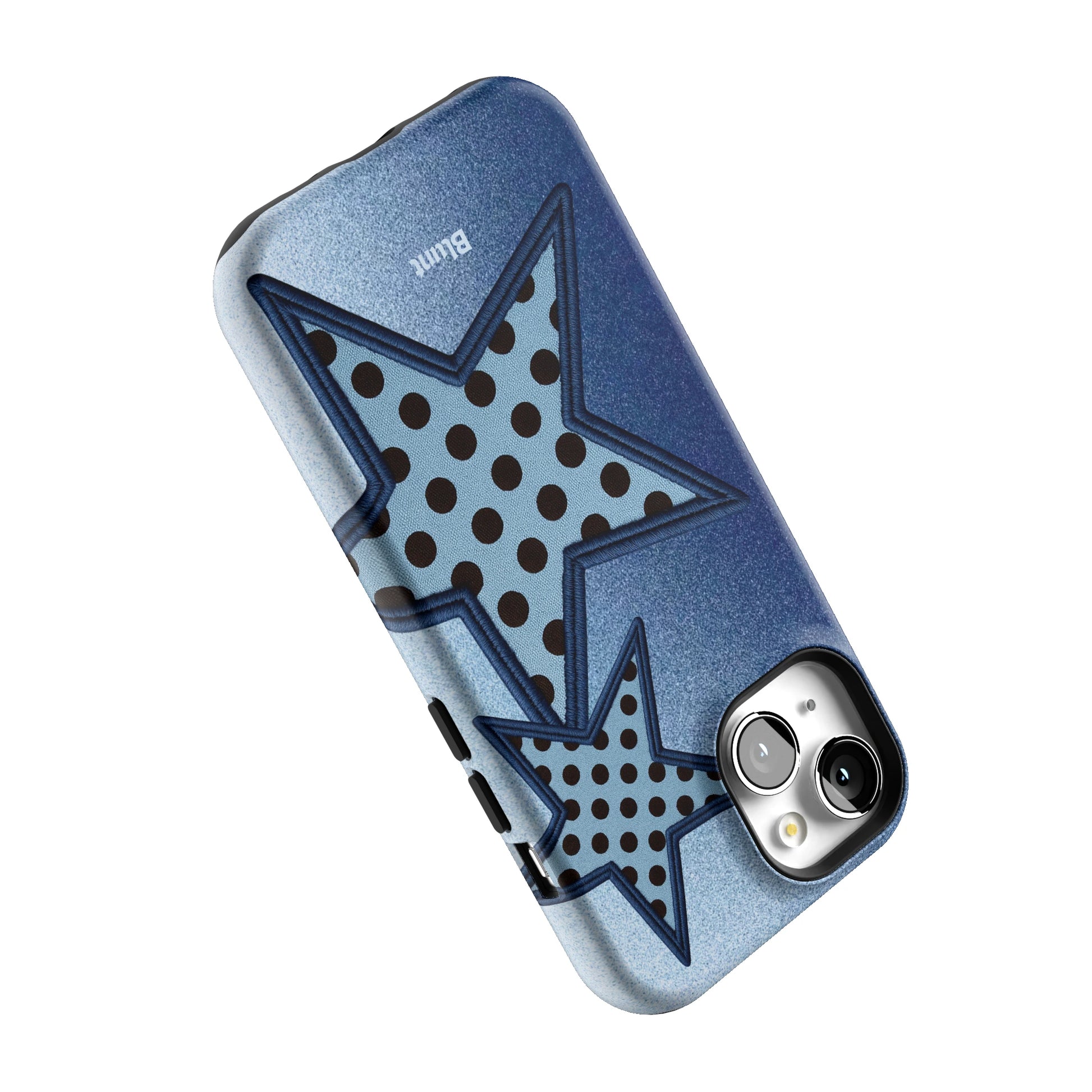 Blue Polka Star iPhone Case gallery - Iphone_15_Iphone_5