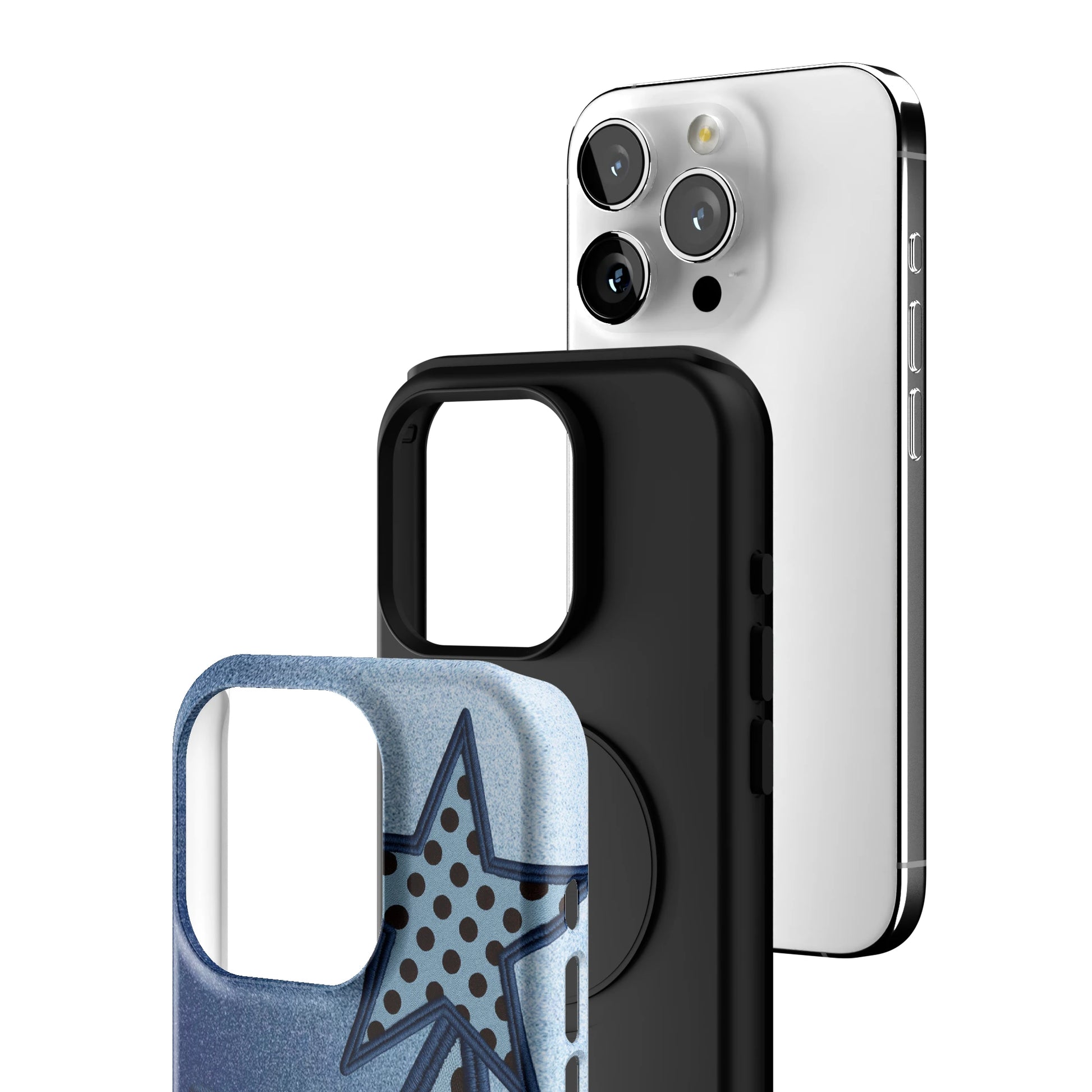 Blue Polka Star iPhone Case gallery - Iphone_15_Pro_3
