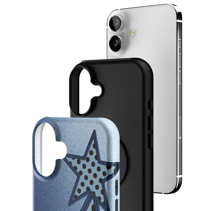 Blue Polka Star iPhone Case gallery - Iphone_16_Mini_Air_Plus_3