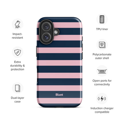 Blueberry Blush Stripe iPhone Case - Blunt Cases