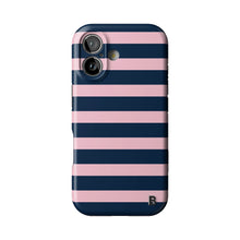 Blueberry Blush Stripe Statement iPhone Case