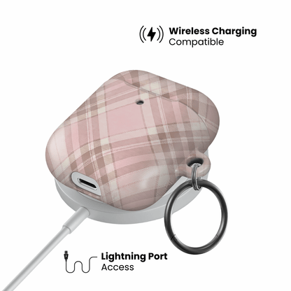 Blush Plaid AirPod Case - Blunt Cases