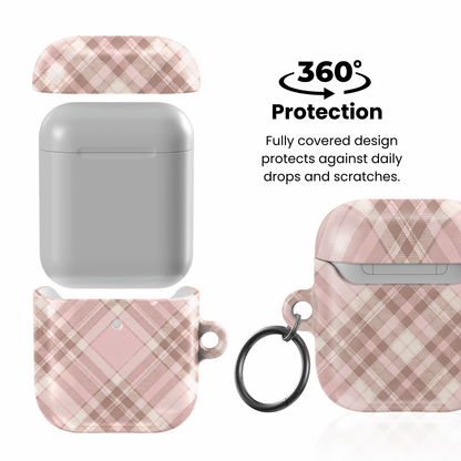 Blush Plaid AirPod Case - Blunt Cases