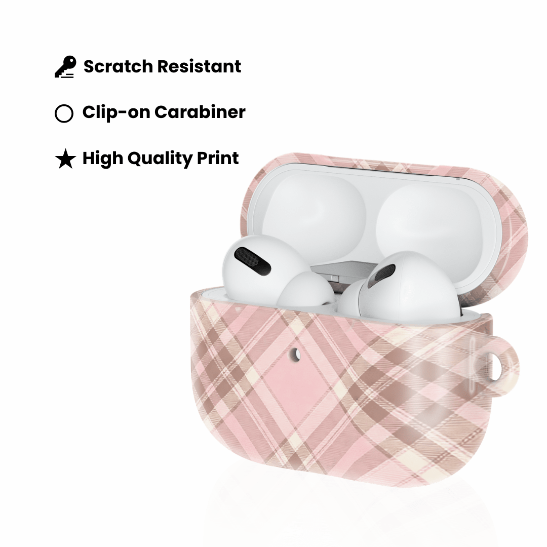 Blush Plaid AirPod Case - Blunt Cases