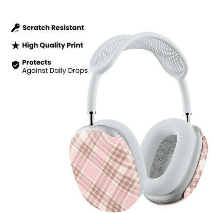 Blush Plaid AirPod Max Case - Blunt Cases