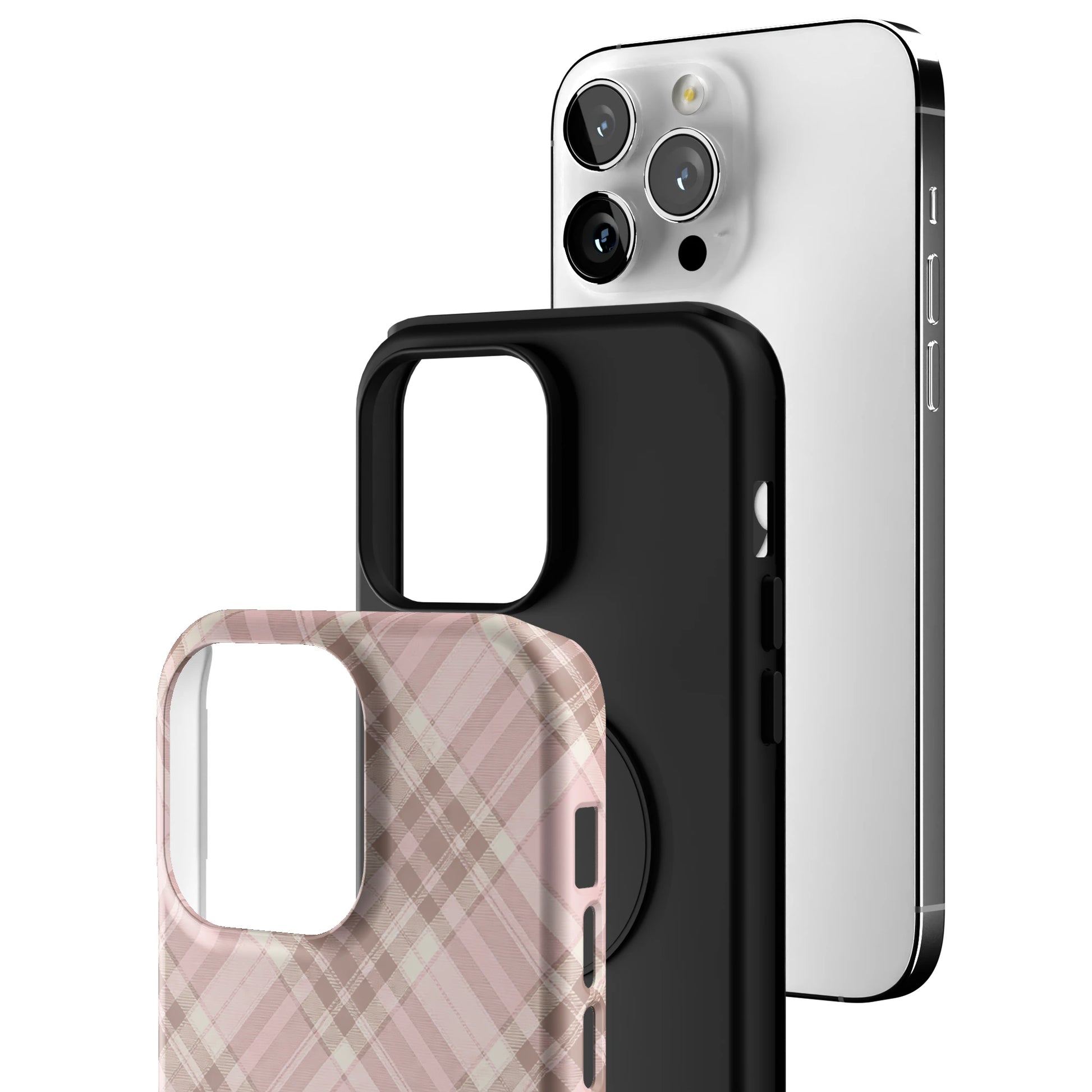 Blush Plaid iPhone Case gallery - Iphone_14_Pro_Max_3