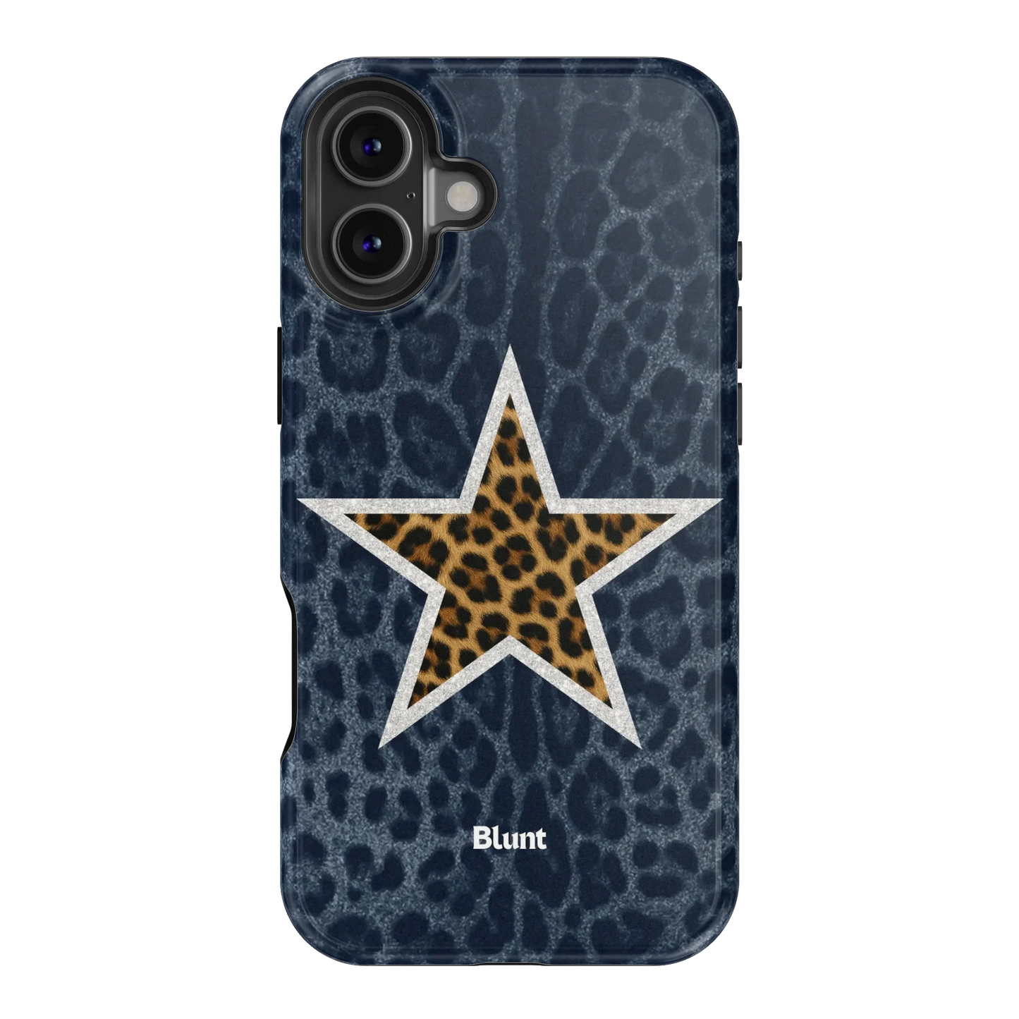 Denim Cheetah Star iPhone Case