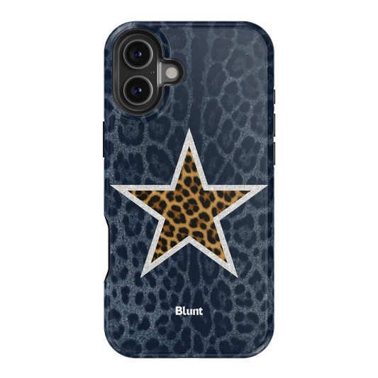 Denim Cheetah Star iPhone Case