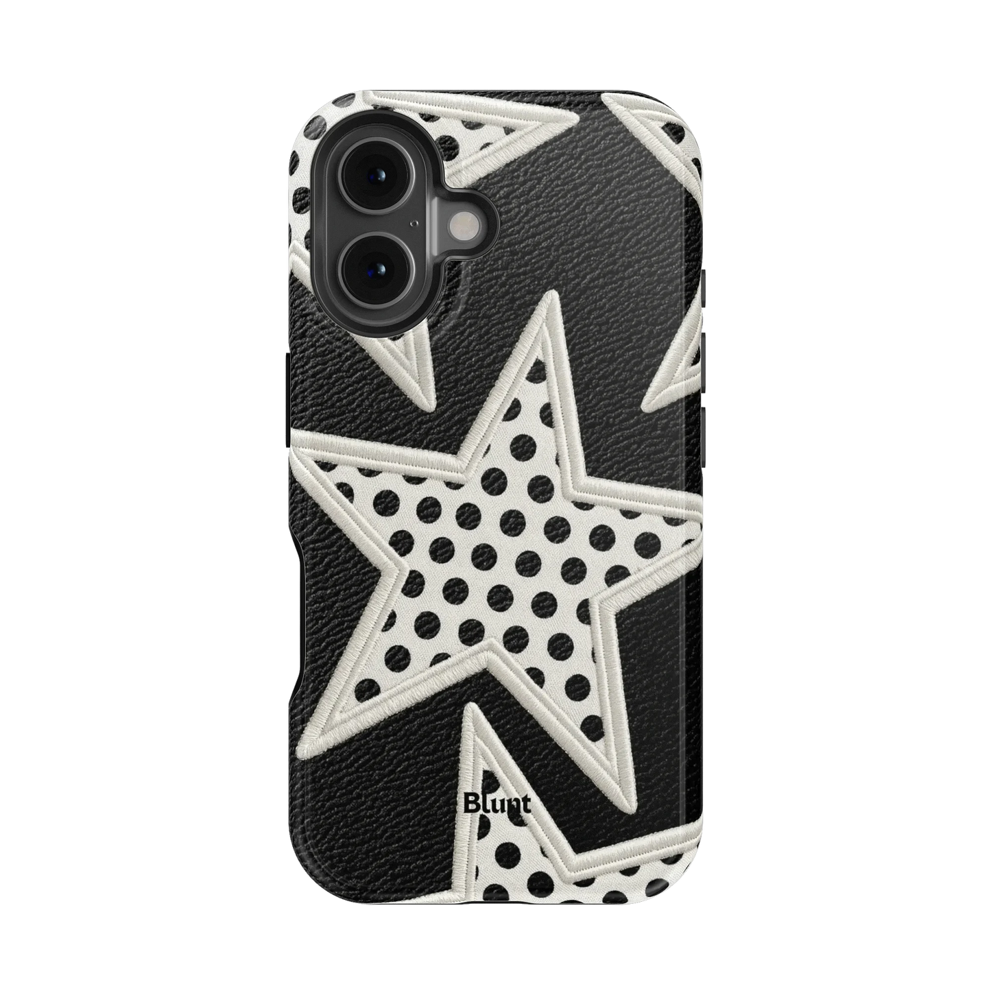 Noir Polka Star iPhone Case