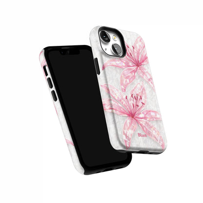 Pink-Floral-Luster-iphone-case-iPhone 13 Mini-5