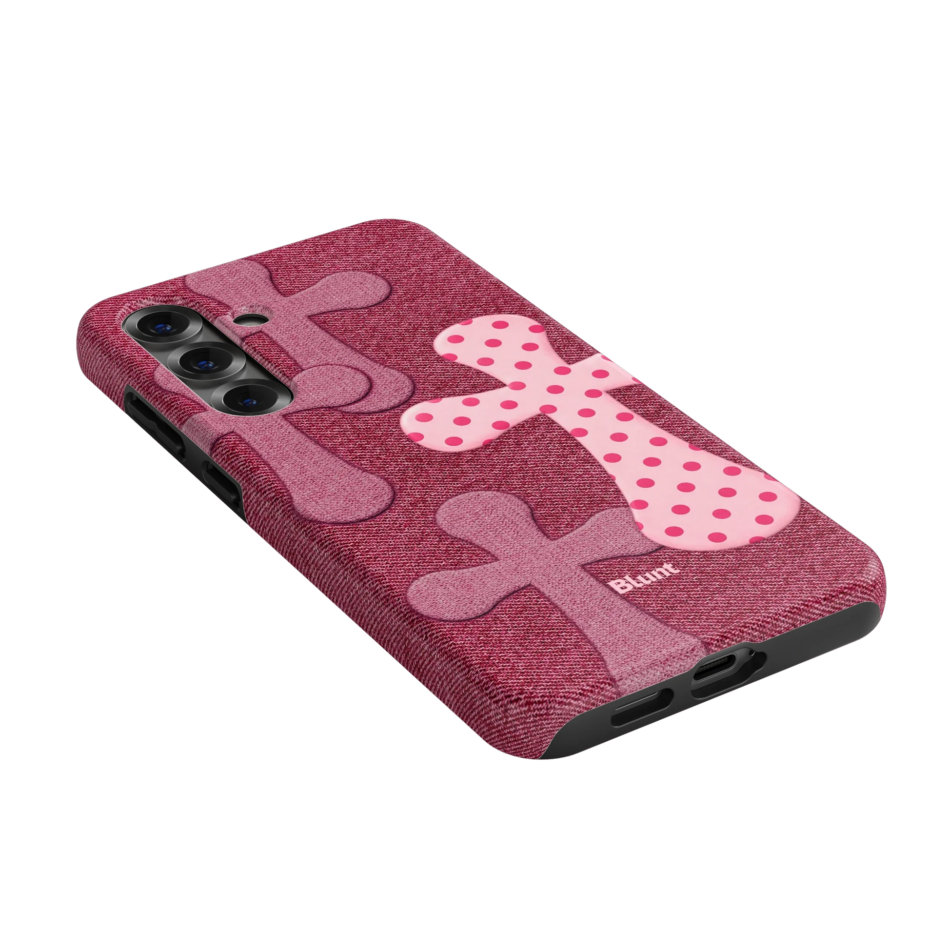 Pink-Polka-Patch-samsung-case-S25 Plus-2