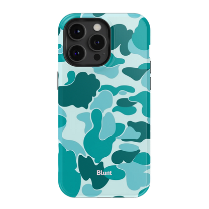 Aqua Camo iPhone Case