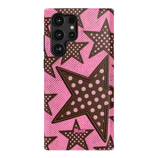 Pink Polka Star Samsung Case