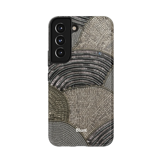 Belladonna Samsung Case: intricate grey sequins in overlapping circular patterns