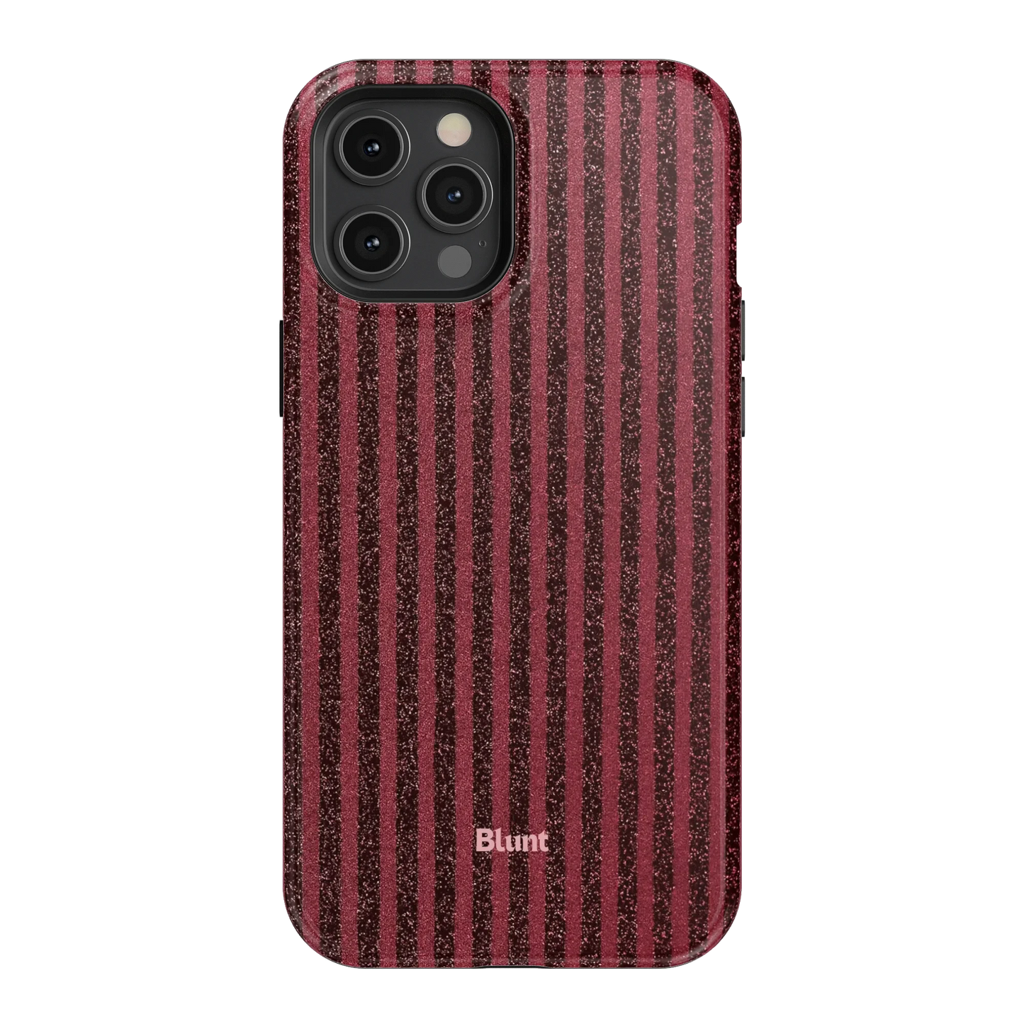 Red Sparkle Stripe iPhone Case